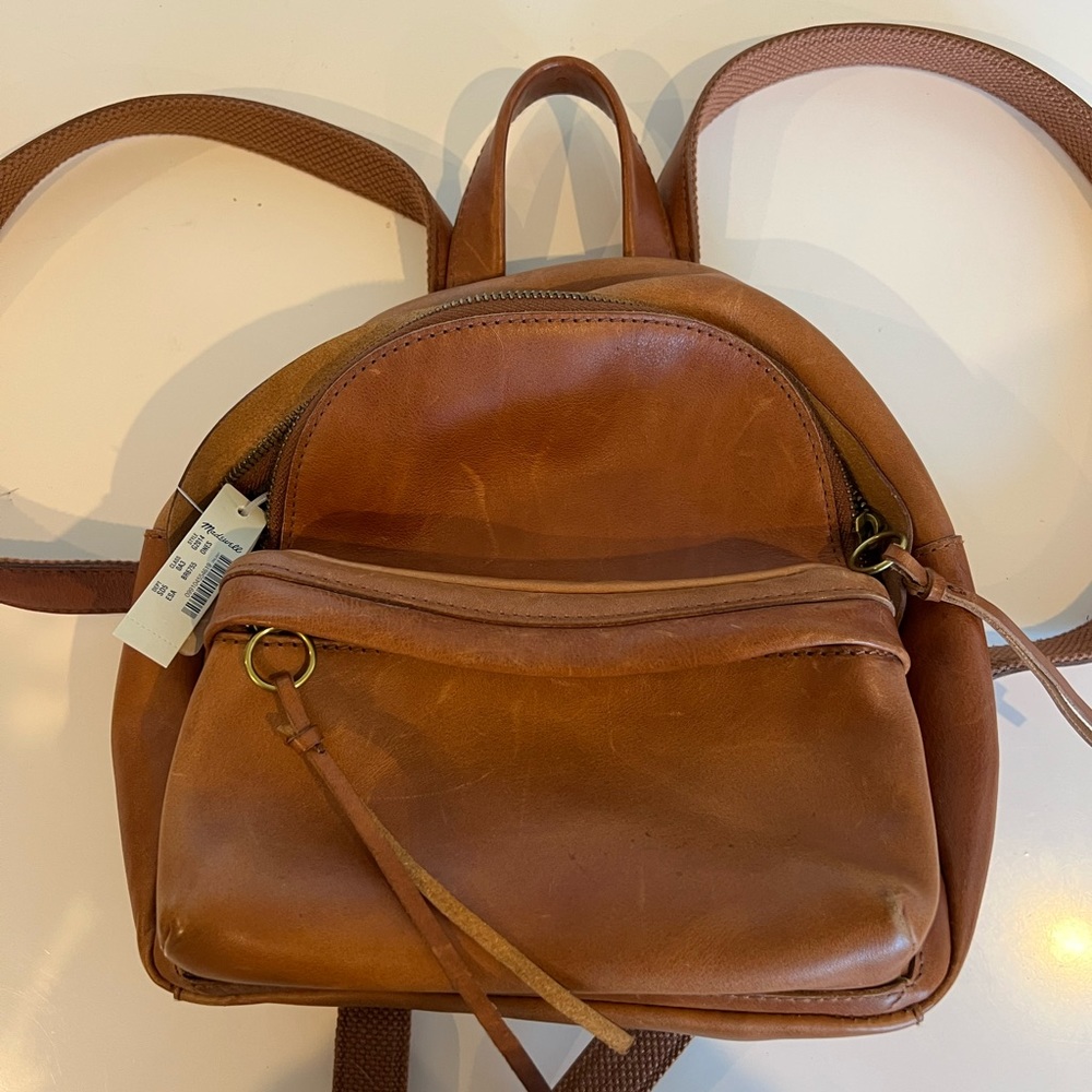 NWT Madewell Lorimer Mini Backpack - Tan Leather